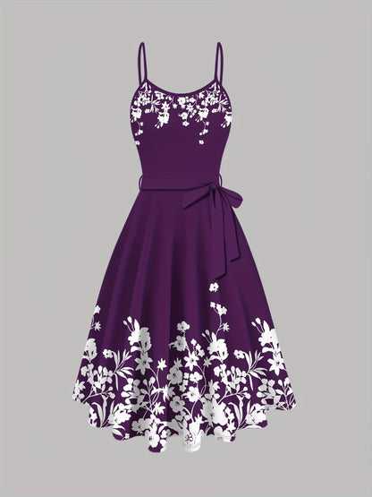 Women’s Floral Lace Slip Dress with Purple Cardigan Jacket – Elegant 2 Piece Set