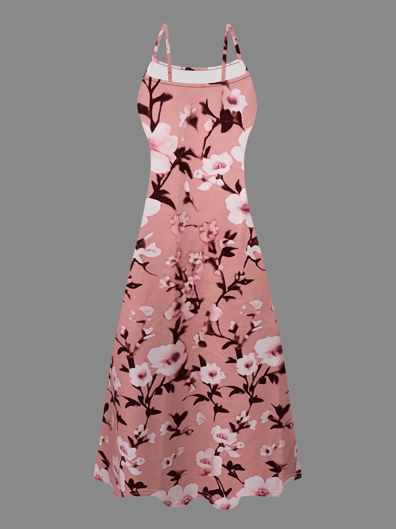 Elegant Floral Suspender Dress Set with Chic Long-Sleeve Blazer