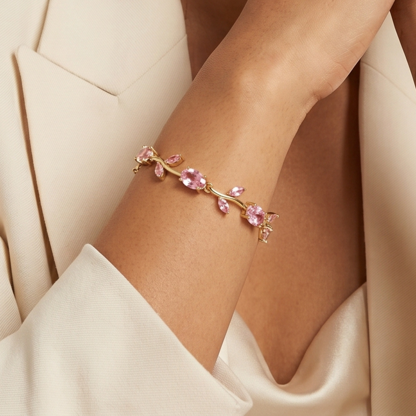 Pink Tulip Bracelet