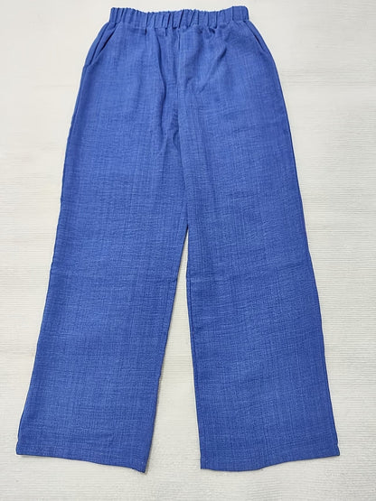 Women’s Linen Two-Piece Co-Ord Set – Breathable Casual Shirt & Comfortable Pants for Spring & Summer