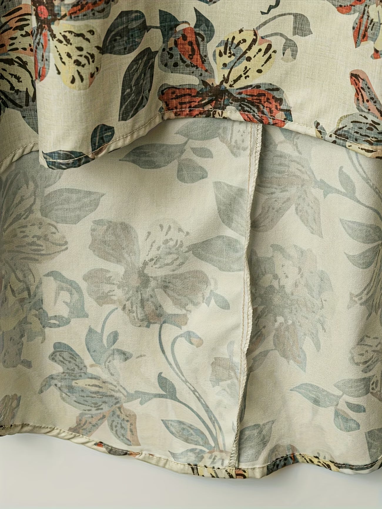 Elegant Botanical Print 2-Piece Women’s Co-Ord Set