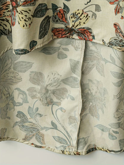 Elegant Botanical Print 2-Piece Women’s Co-Ord Set