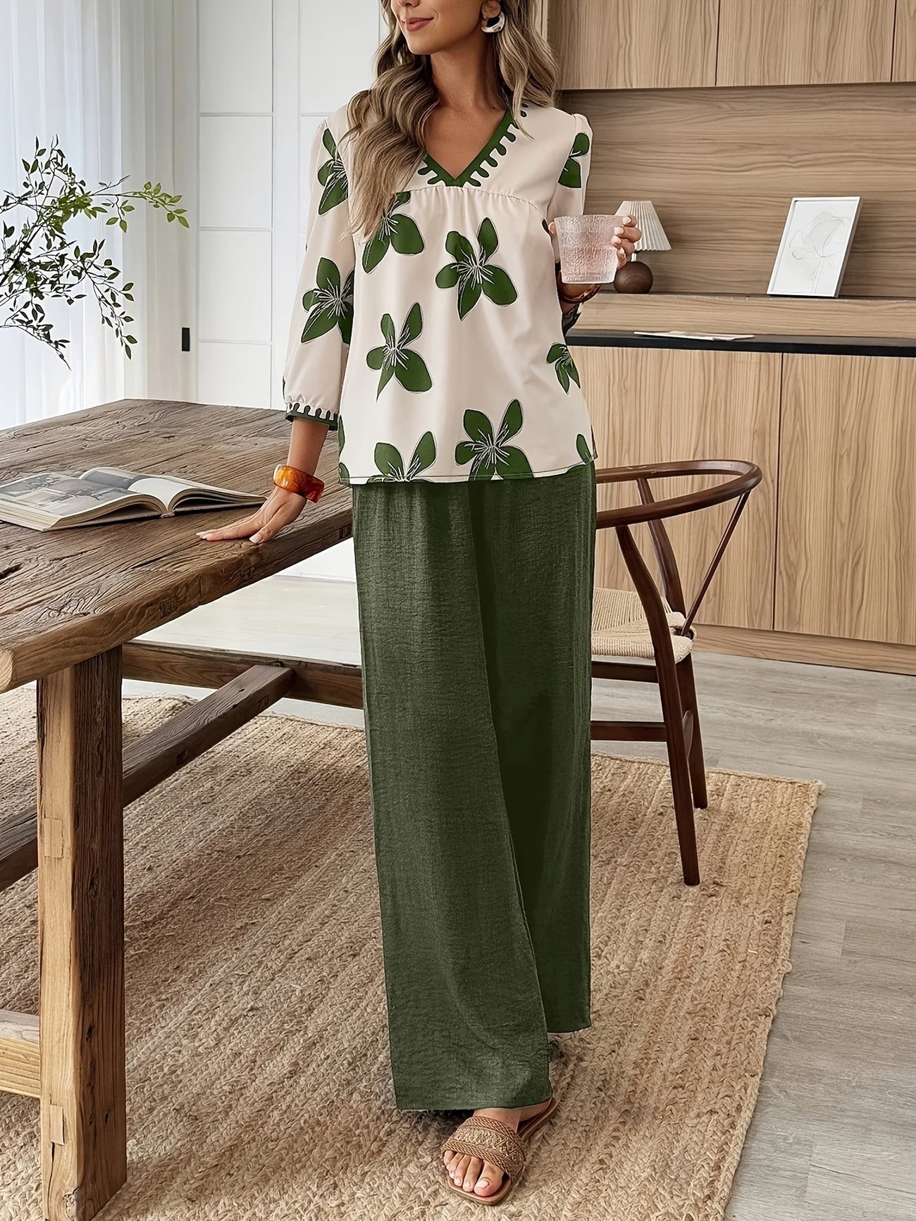GeoLuxe Wide-Leg Set