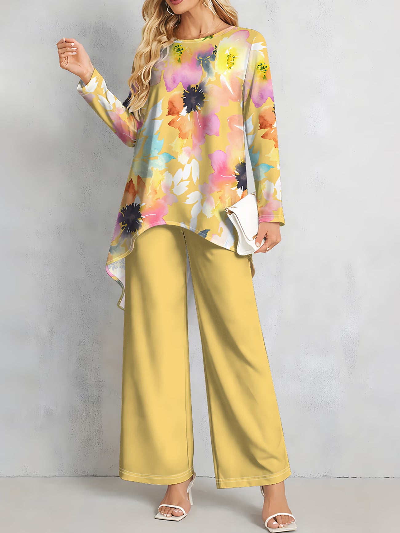 Floral Elegance Long Sleeve Co-Ord Set