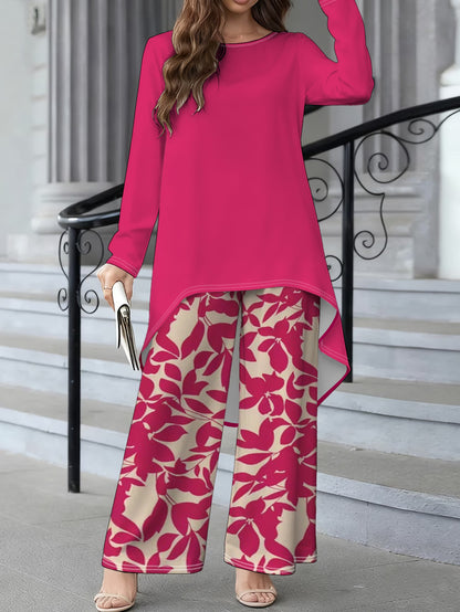 Floral Elegance Long Sleeve Co-Ord Set