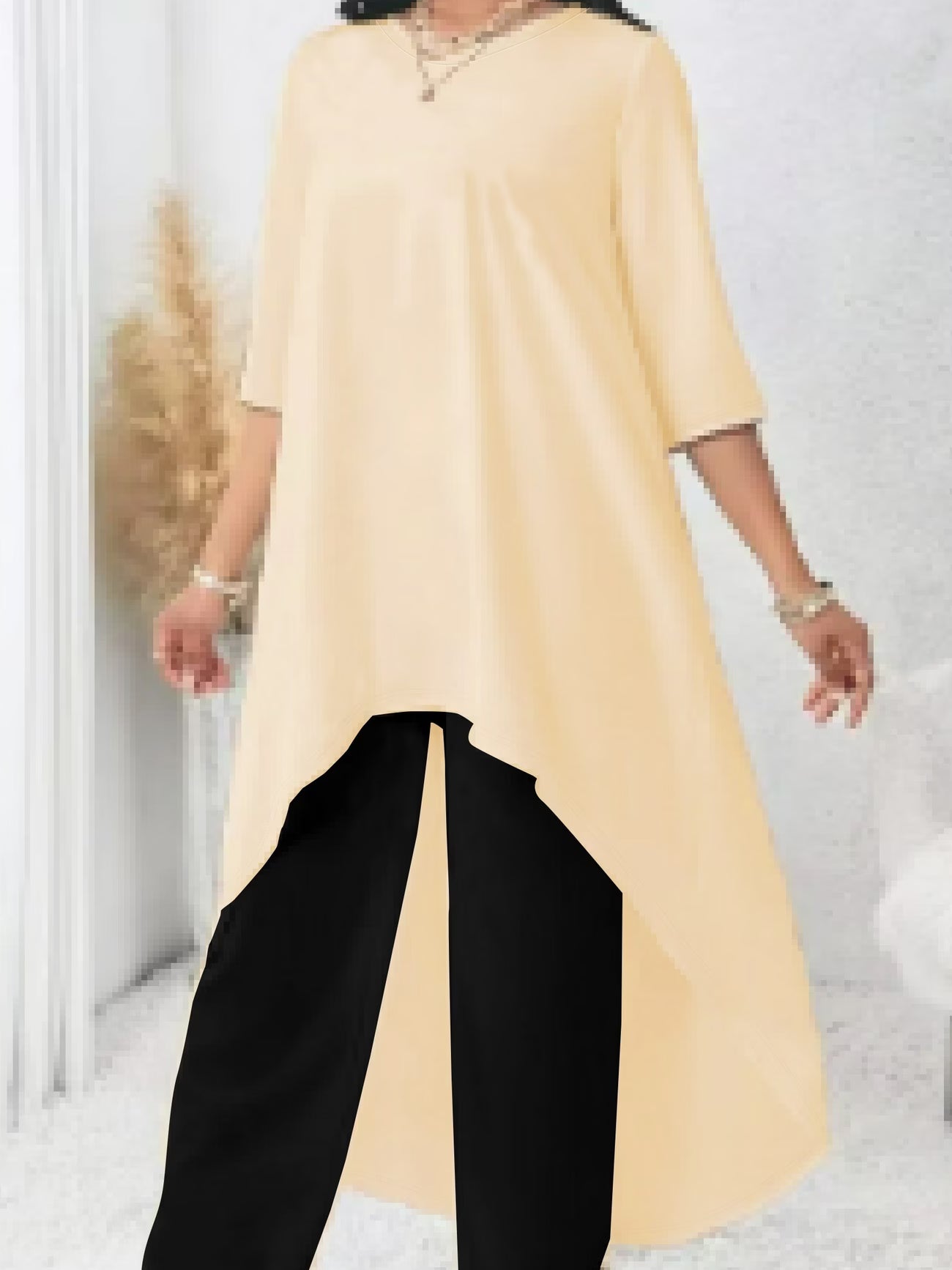 Multi-Color Irregular Hem Dress-Top for Women