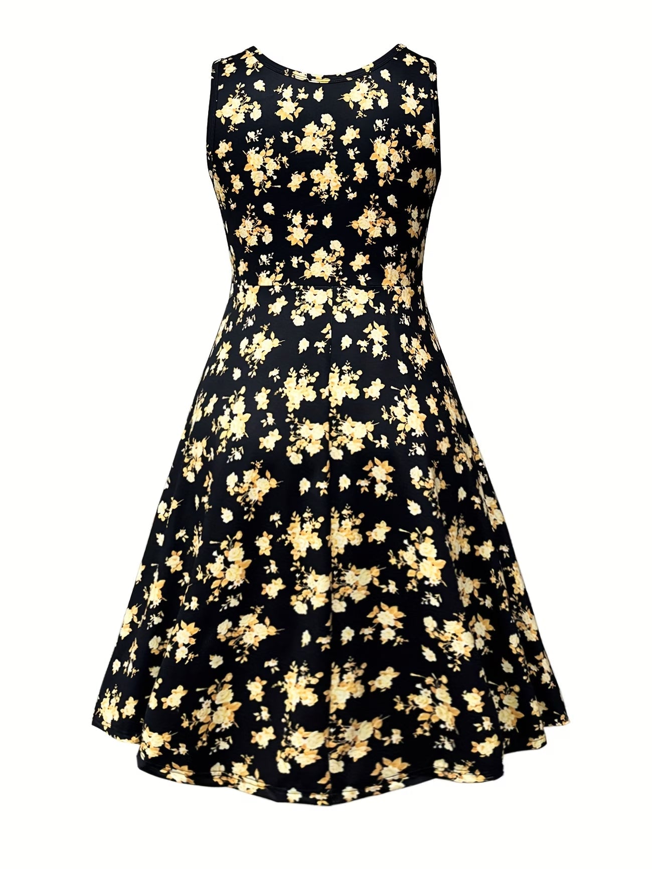 Plus Size Women Elegant Lace Coat & Printed Vest Dress 2-Piece Outfit Set