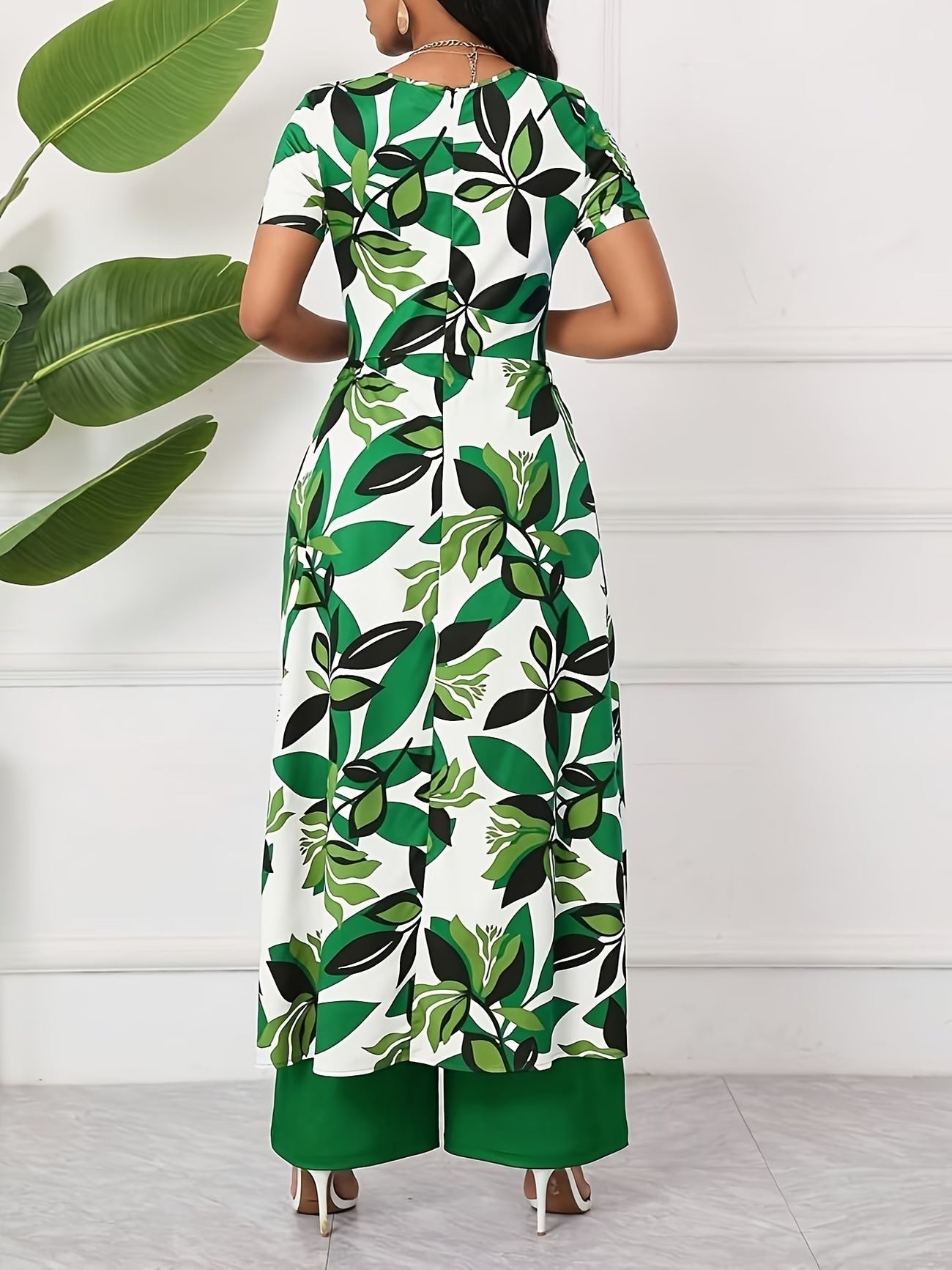 Chic Floral Zip-Front Jumpsuit – Stylish Spring & Summer Party Wear for Women