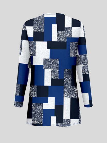 Elegant Printed Cardigan Jacket with Solid Inner Vest & Casual Long Pants – Stylish 3-Piece Women’s Set