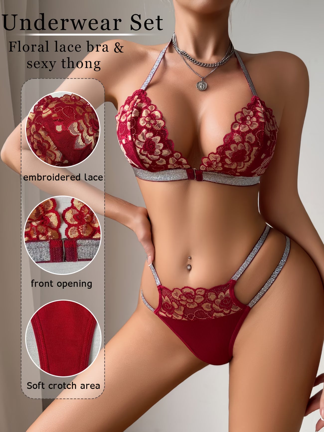 Pack of 6 Women’s Lace Lingerie Set