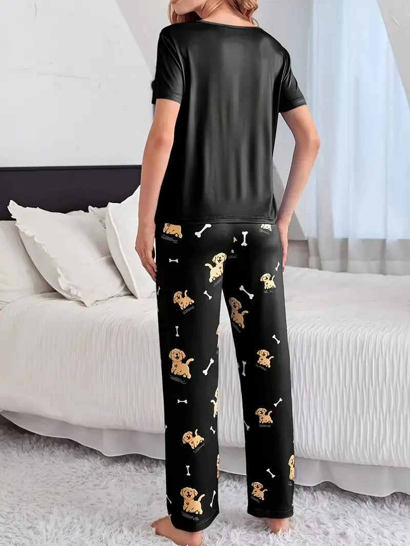 Outside Cozy Cartoon Print Home & Streetwear (Pack of 3)