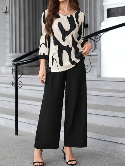 GeoLuxe Wide-Leg Set