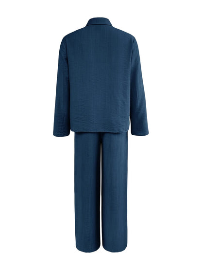 Women’s Stylish Casual Two-Piece Suit for Spring & Autumn – Comfortable Top & Matching Pants Set