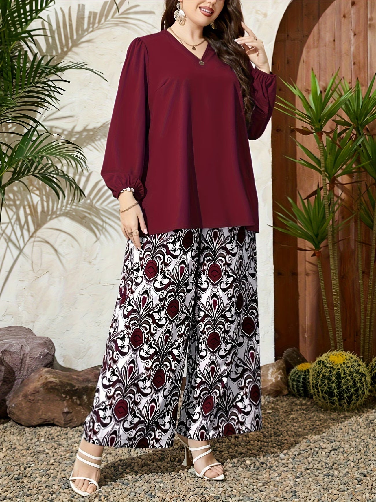 Floral Breeze Wide-Leg Set