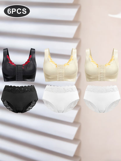 Pack of 6 Women’s Lace Lingerie Set