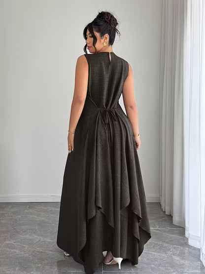 Elegant Tie-Belt A-Line Dress💖