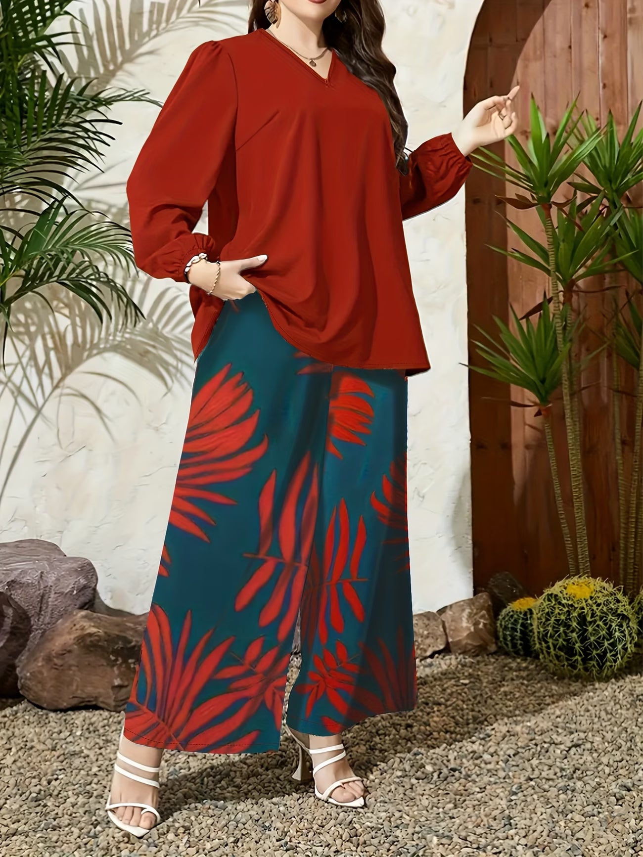 Floral Breeze Wide-Leg Set