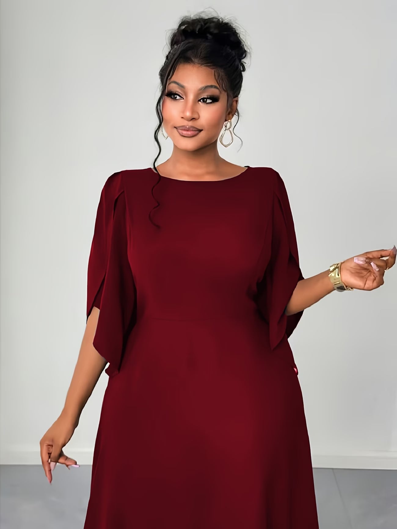 Elegant Asymmetrical Flare Dress