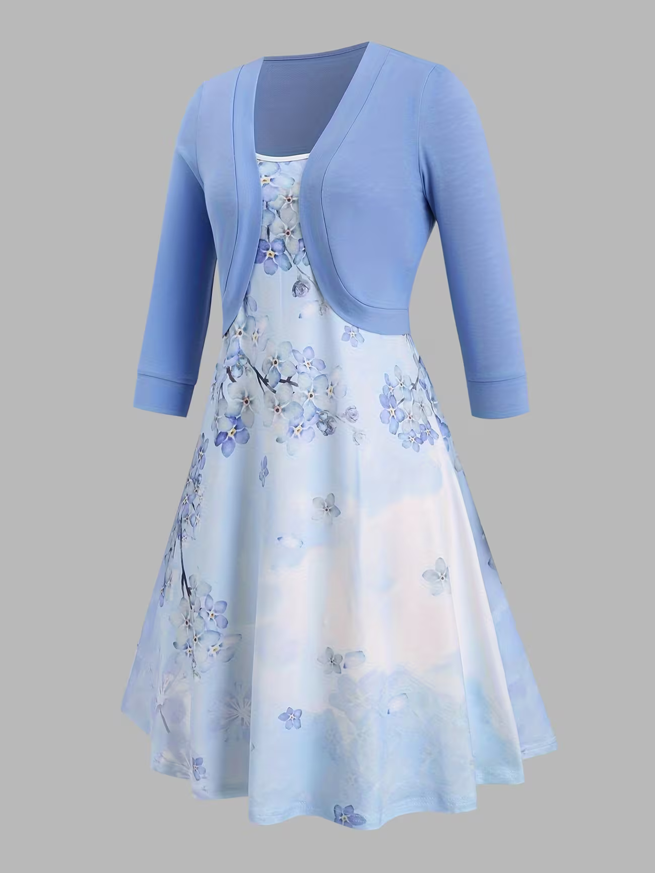 Women Elegant Top & Skirt Two-Piece Set