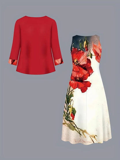 Floral Elegance Maxi Co-Ord Set