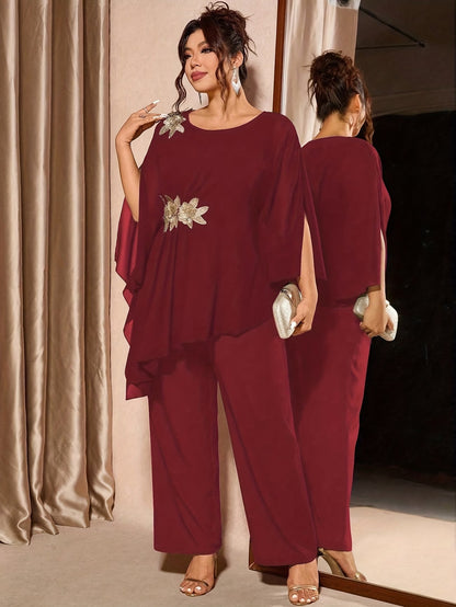 Elegant Floral Asymmetrical Co-Ord Set