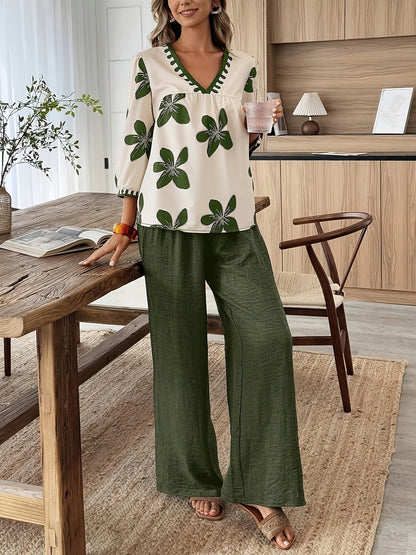 GeoLuxe Wide-Leg Set