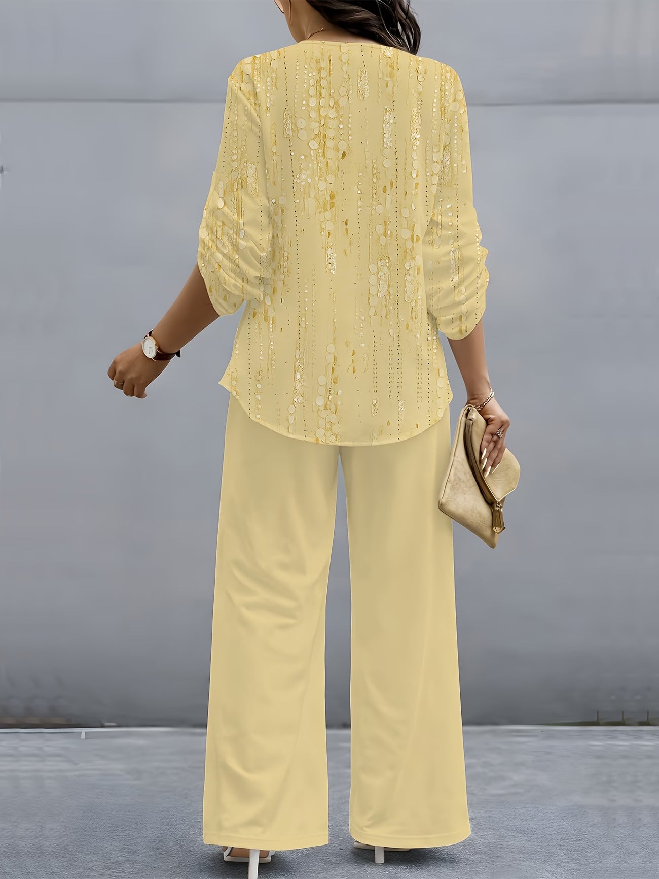 Printed V-Neck Lounge Set