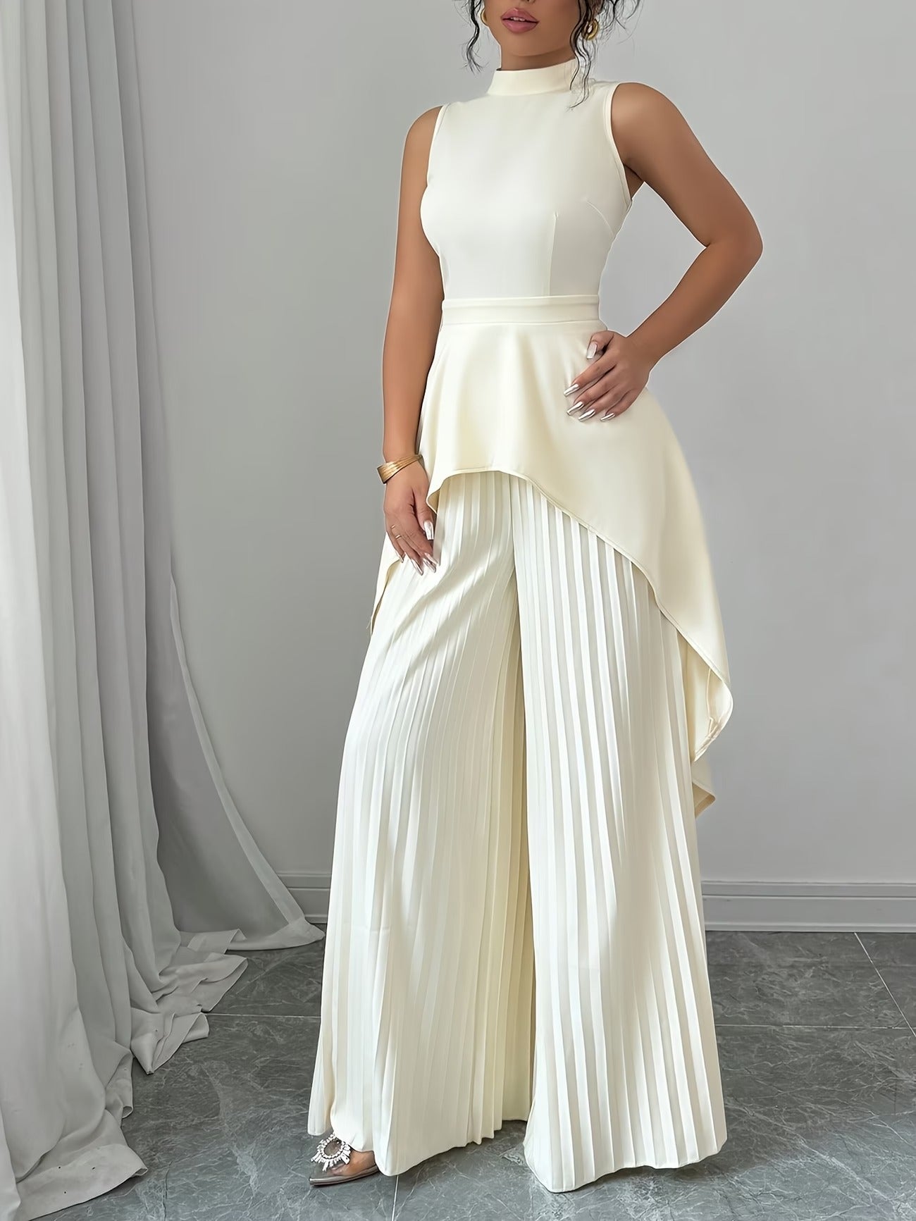 Urban Grace Pleated Pants Ensemble