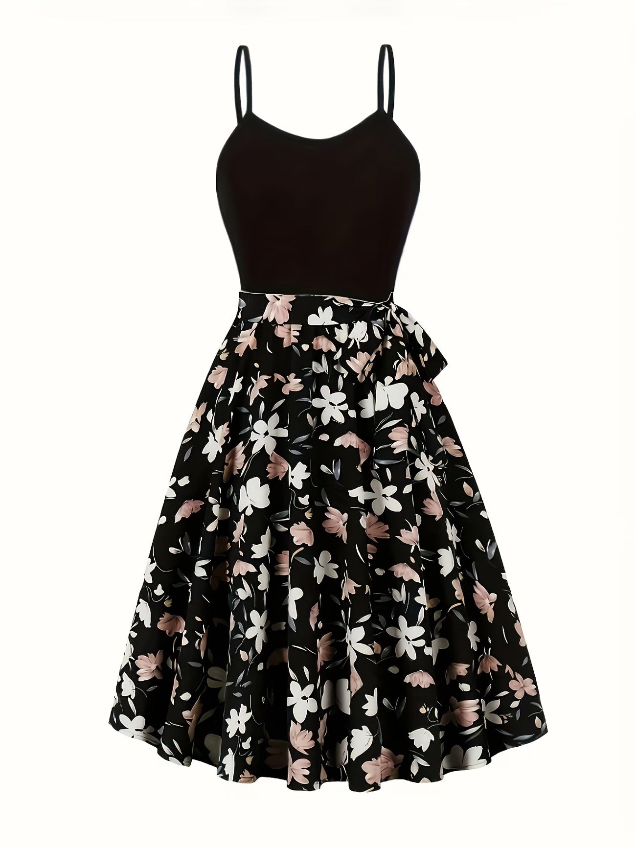 Long Sleeve Round Neck Top with Belt Bow Detail & Matching Skirt | Stylish Spring/Summer Party & Occasion Wear for Women