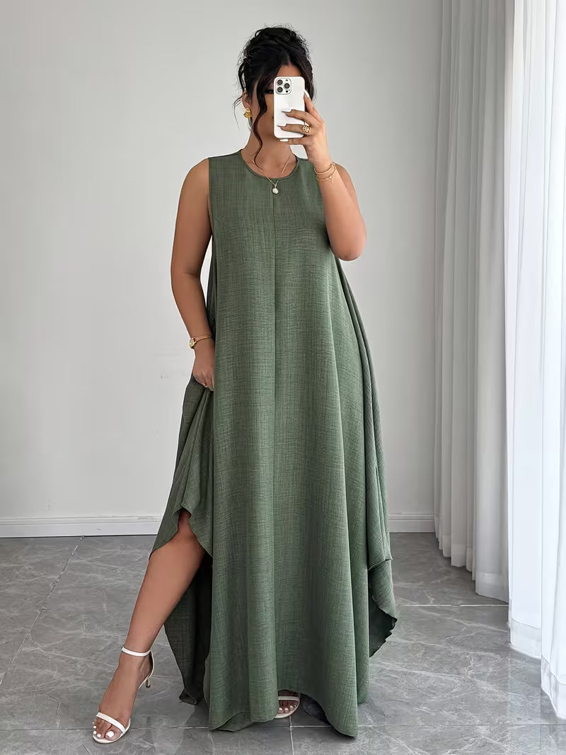 Elegant Tie-Belt A-Line Dress💖