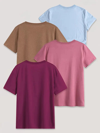 4Pc Stylish Graphic Print T-Shirts