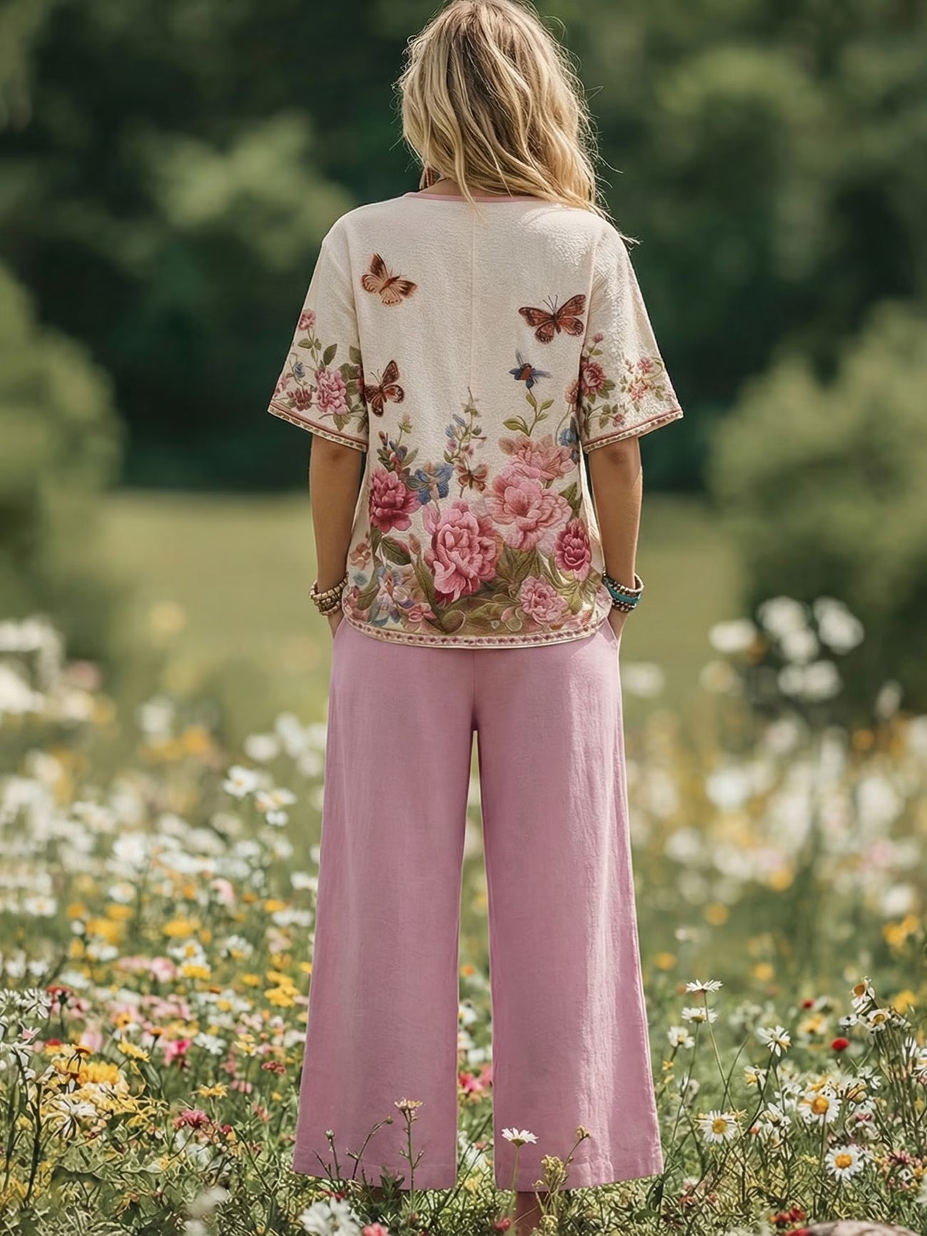 RoseAura Butterfly Lounge Set