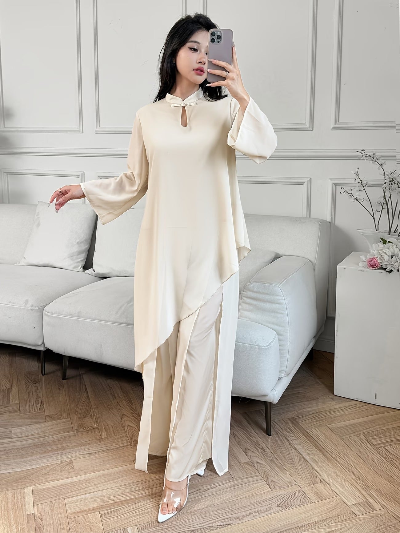 PearlMist Chiffon Outfit