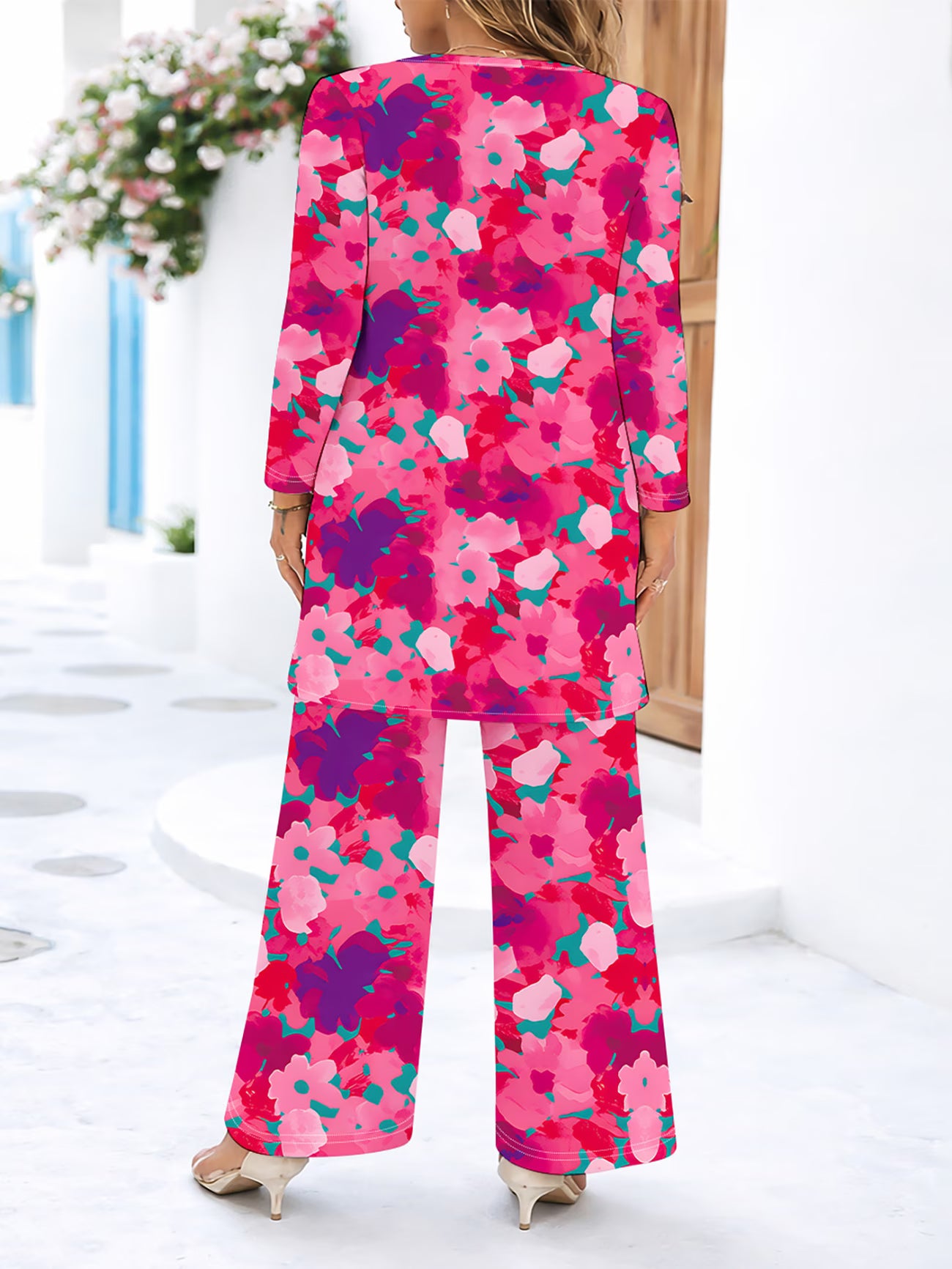 Floral Elegance Long Sleeve Co-Ord Set