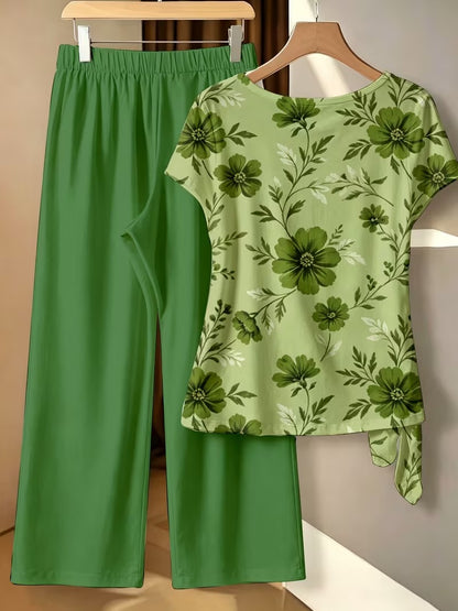 BowBelle Printed Two-Piece Set