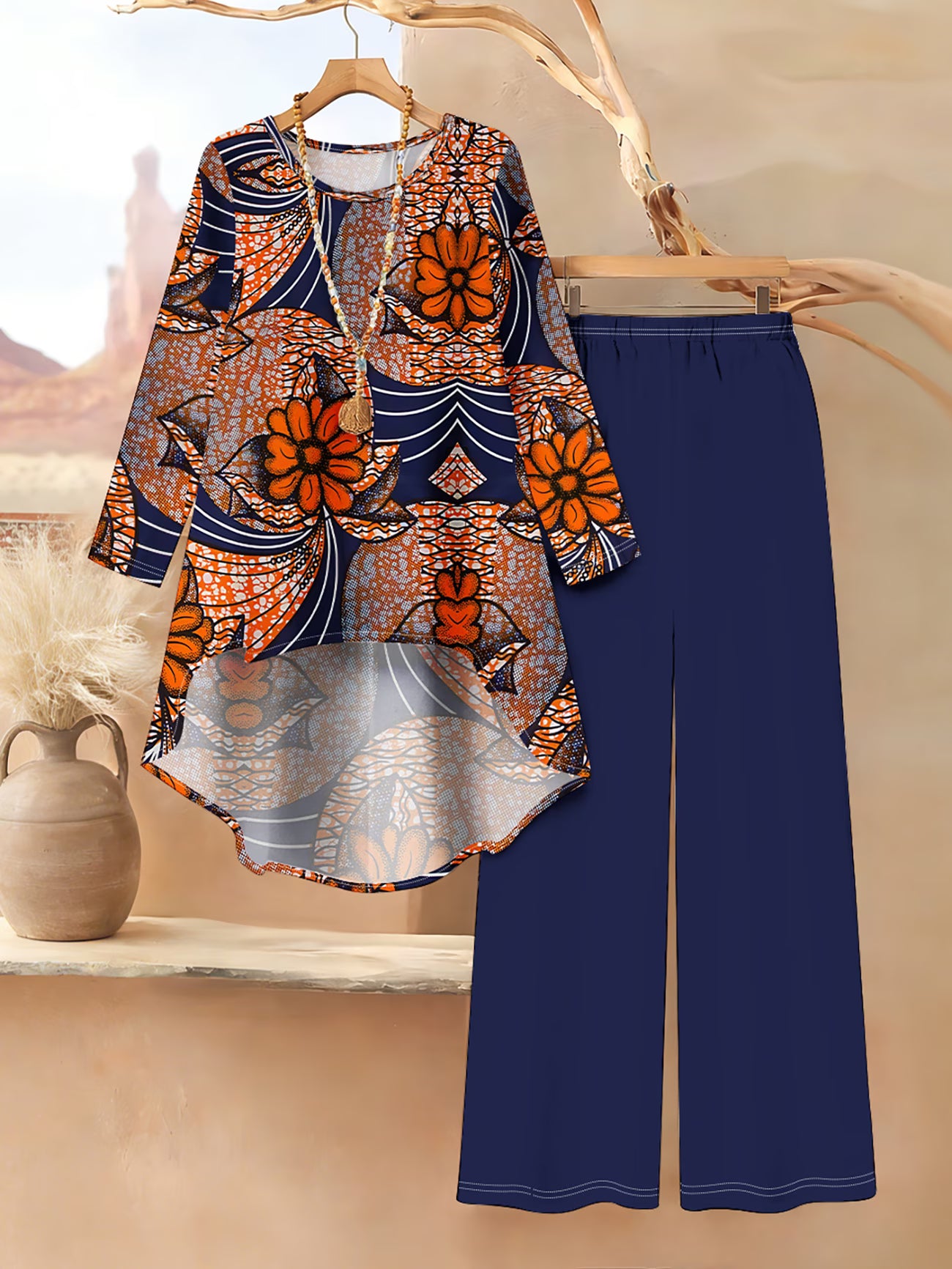 Floral Elegance Long Sleeve Co-Ord Set