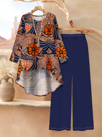 Floral Elegance Long Sleeve Co-Ord Set