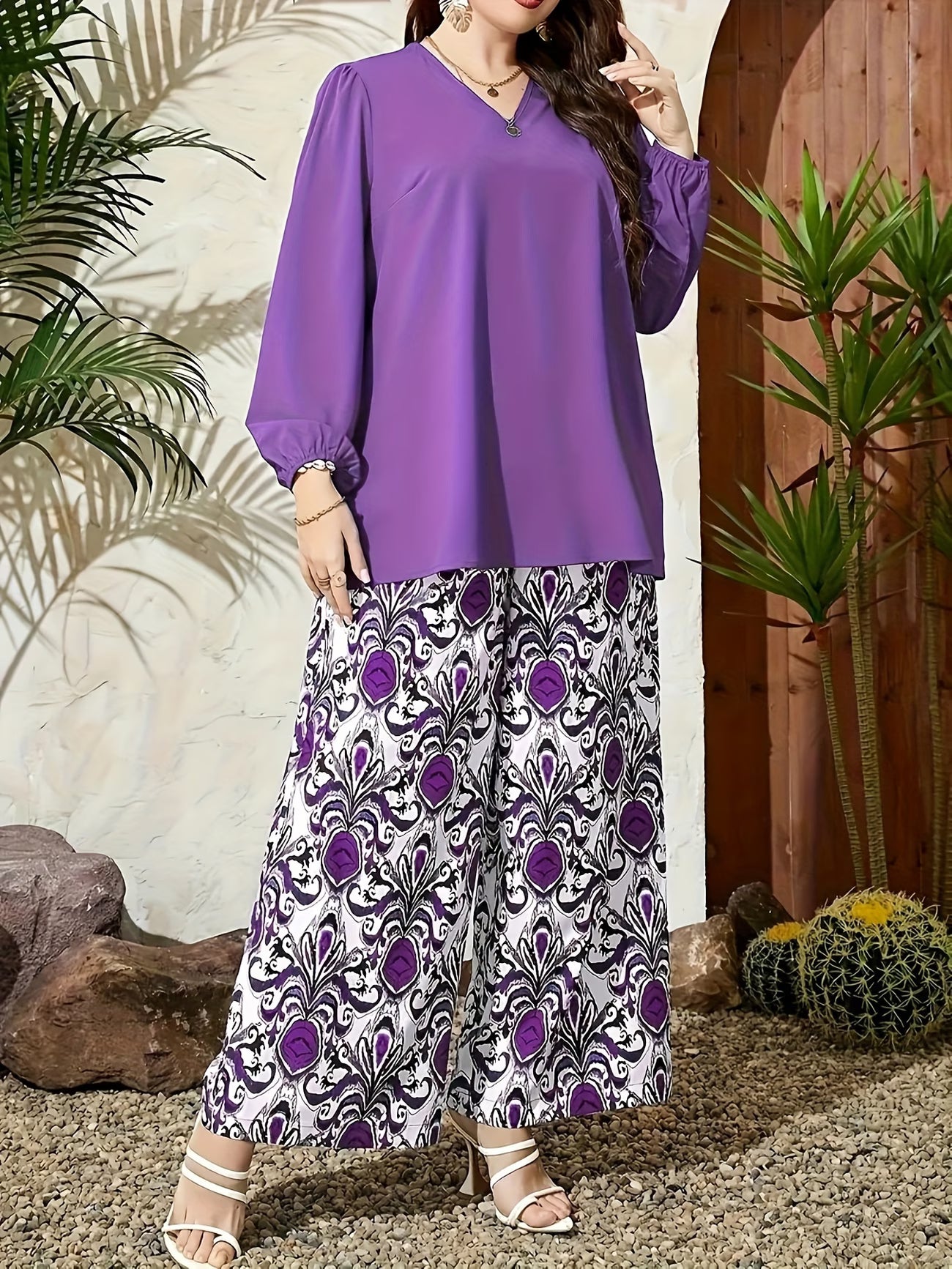 Floral Breeze Wide-Leg Set