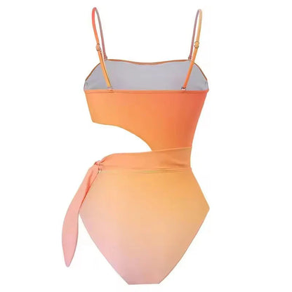 Curve-Flattering Retro Stripe Swimsuit  Bikini - High Waisted Set