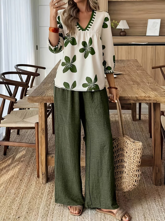 GeoLuxe Wide-Leg Set