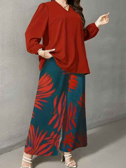 Floral Breeze Wide-Leg Set