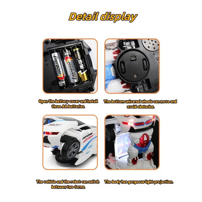 DAYS Transforming Sports Car Toy with Lights & Music