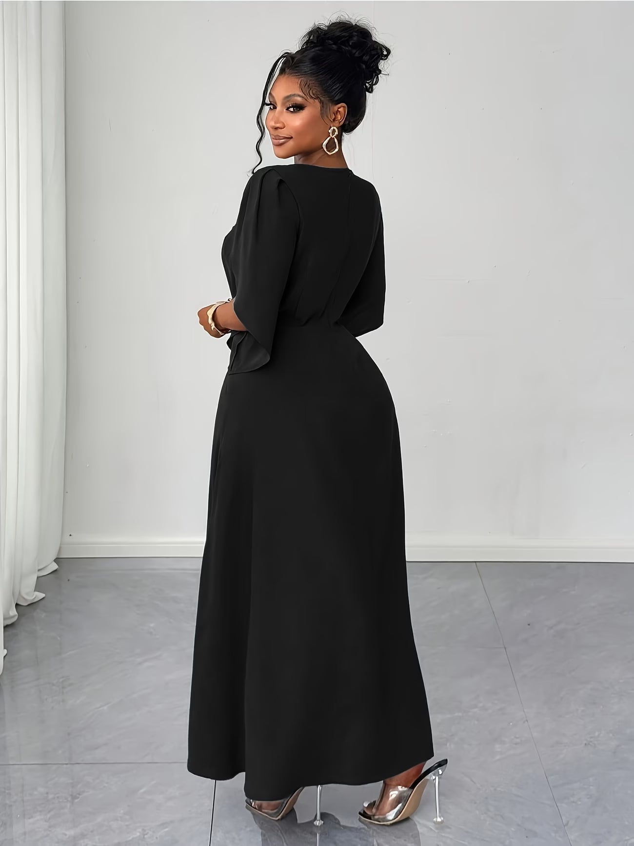 Elegant Asymmetrical Flare Dress