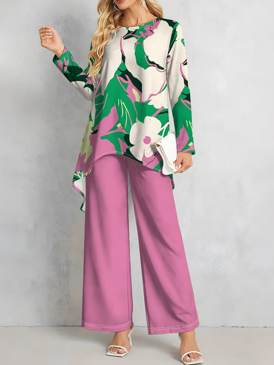 Floral Elegance Long Sleeve Co-Ord Set