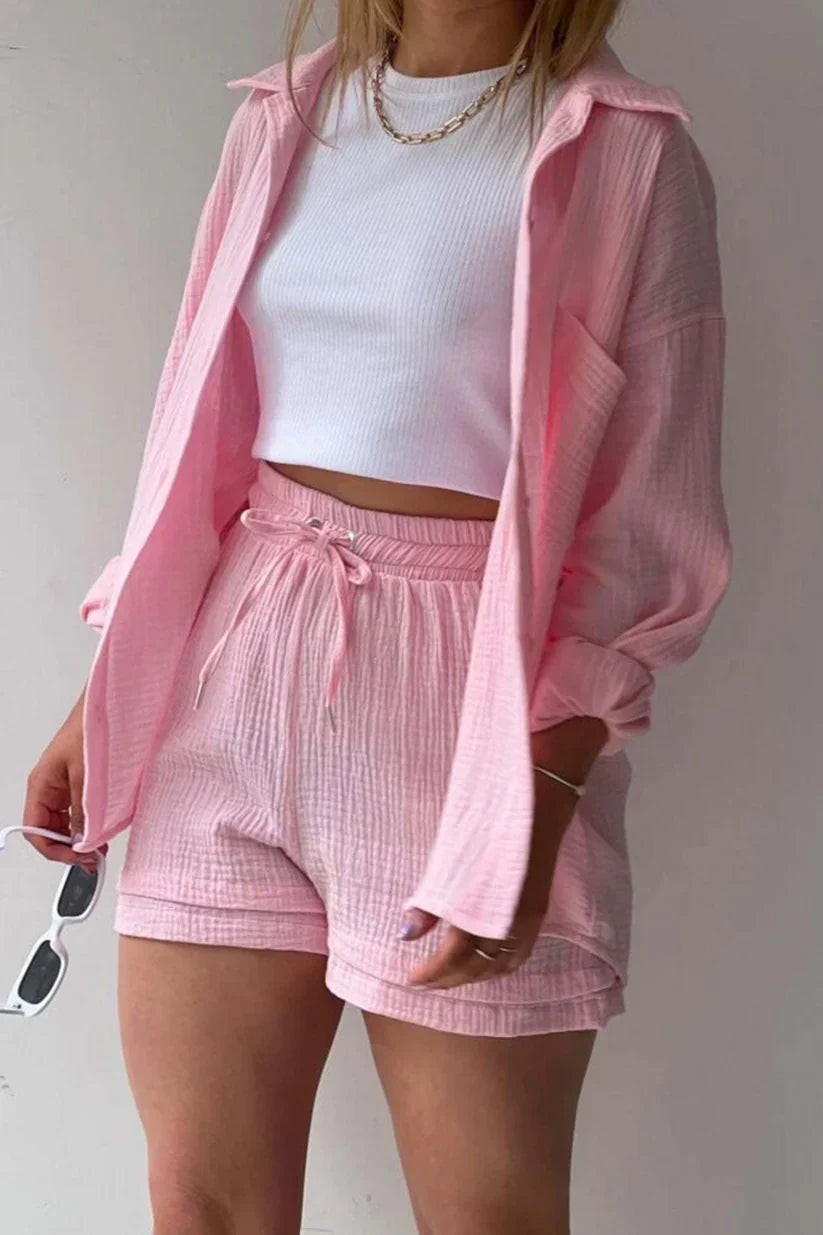 Muted Blush – Relaxed Cotton Twin Set