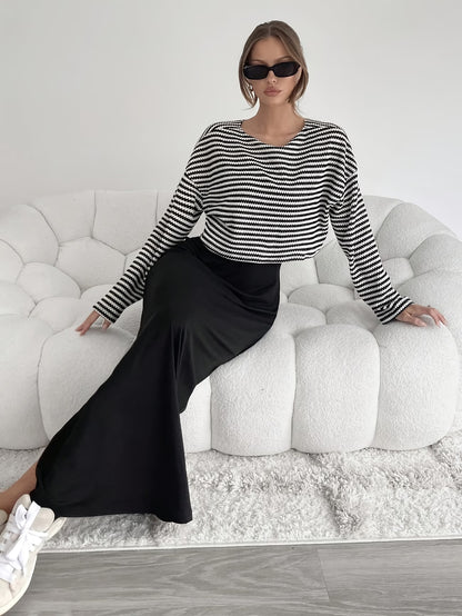 Chic Layered Stripe Dress Set