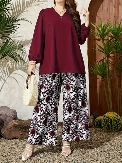 Floral Breeze Wide-Leg Set