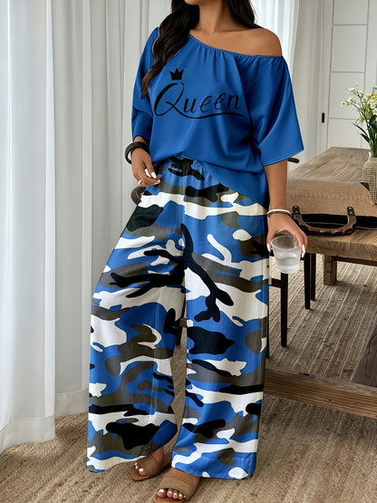Neon Queen Camo Lounge Co-Ord Set