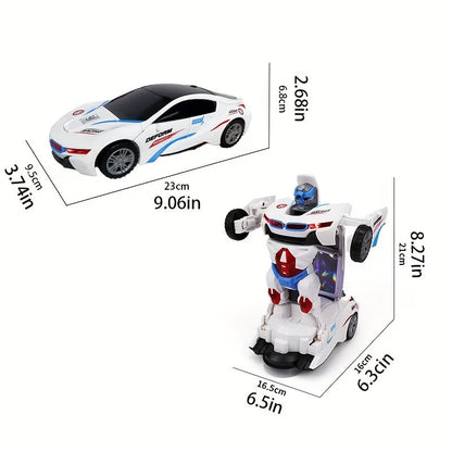 DAYS Transforming Sports Car Toy with Lights & Music