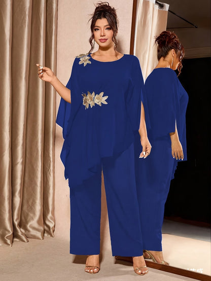 Elegant Floral Asymmetrical Co-Ord Set